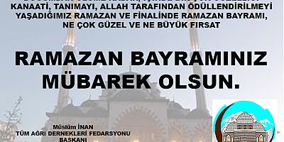 RAMAZAN BAYRAMINIZ MÜBAREK OLSUN