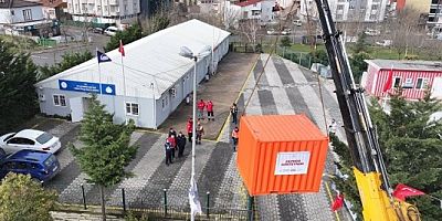 AFETLERE KARŞI 4. KONTEYNER, FERHATPAŞA MAHALLESİ’NE YERLEŞTİRİLDİ