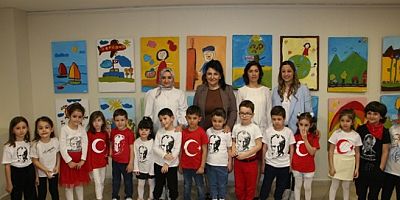 Kartal Belediyesi Kreş Öğrencilerinden Resim Sergisi