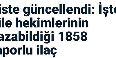 RAPORLU İLAÇLARDA YÜZ YILLIK DEVRİM. ARTIK BUNU YAPMAK ÇOK KOLAY
